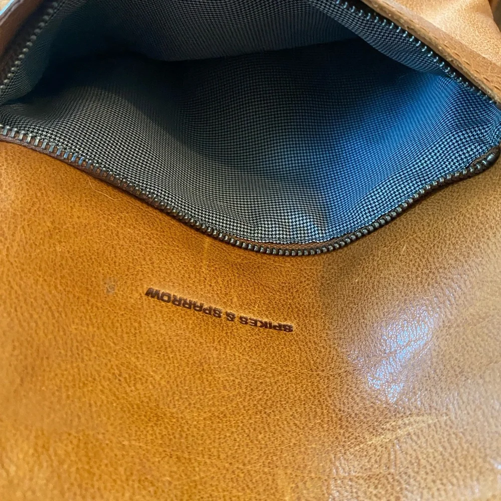 Spikes and Sparrow Tan Leather Backpack - Picture 6 of 7